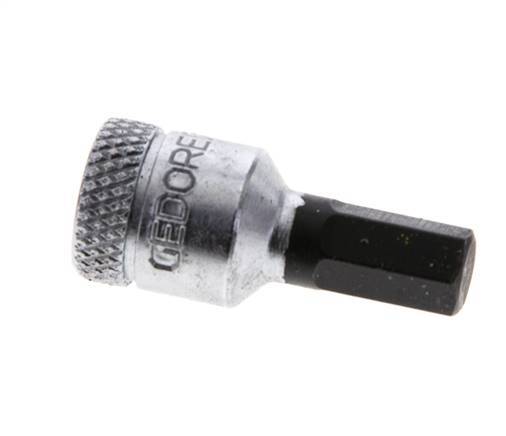 1/4" Gedore 28mm langer Steckschlüsseleinsatz für 6 mm Innensechskantschrauben