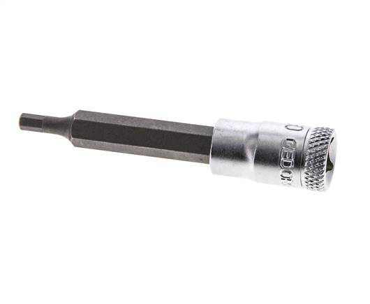1/4" Gedore 60mm Long Pin Socket Insert for 3 mm Hexagonal Socket Screws