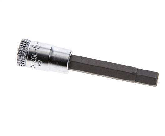 1/4" Gedore 60mm langer Steckschlüsseleinsatz für 6 mm Innensechskantschrauben