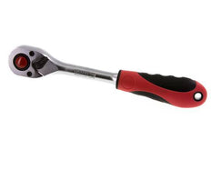 Rote 1/2"-Gedore-Ratsche mit Schalthebel und Entriegelungsknopf