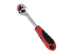 Rote 1/2"-Gedore-Ratsche mit Schalthebel und Entriegelungsknopf