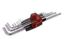 Wiha 9-teiliger 1,5- bis 10-mm-Innensechskantschlüssel-Satz lang mit Kugelkopf