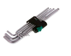 Wera 9-teiliger 1,5 bis 10mm Inbusschlüssel-Satz lang mit Kugelkopf