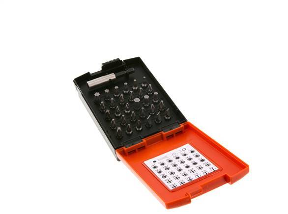 Wiha 31-teiliges Bit-Sortiment Magnetischer Bit-Halter Kunststoff-Box