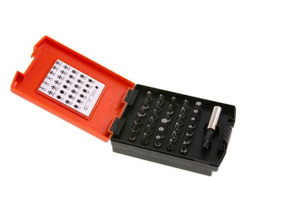 Wiha 31-teiliges Bit-Sortiment Magnetischer Bit-Halter Kunststoff-Box