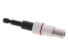 1/4" (6.3 mm) Magnetic Quick-Change Bit Holder Mechanically Locked One-Handed Operation