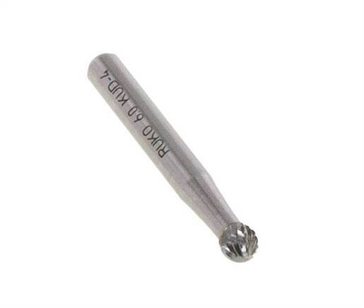 KUD Hartmetallfräser rund/kugelförmig 6 mm