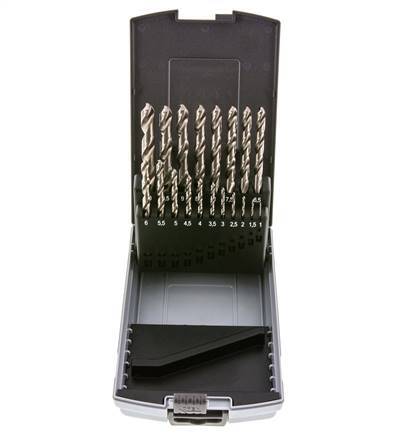 19-teiliger Spiralbohrer-Satz DIN 338 N HSS-G 1 - 10 mm