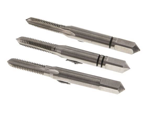 3-teiliger Handgewindebohrer M 5x0,80 Regelgewinde (DIN 352)