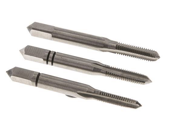 3-teiliger Handgewindebohrer M 5x0,80 Regelgewinde (DIN 352)