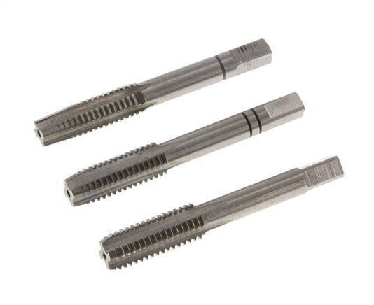 3-teiliger Handgewindebohrer M 8x1,25 Regelgewinde (DIN 352)