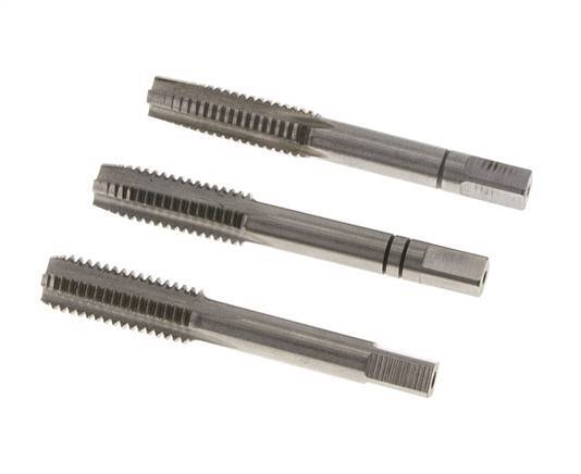 3-teiliger Handgewindebohrer M 8x1,25 Regelgewinde (DIN 352)