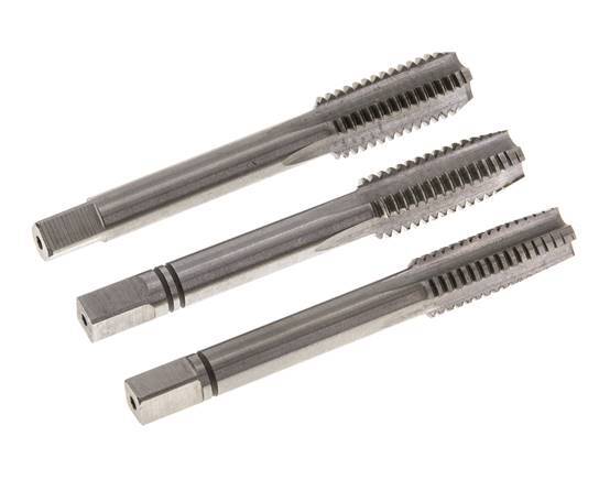 3-teiliger Handgewindebohrer M 10x1,50 Regelgewinde (DIN 352)