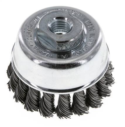 Topfbürste 65 mm (M 14X2) Stahldraht 0,5 mm (18xGeflecht)