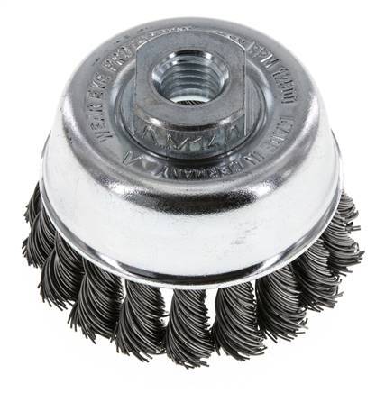 Topfbürste 65 mm (M 14X2) Stahldraht 0,5 mm (18xGeflecht)