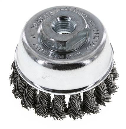 Topfbürste 65 mm (M 14X2) Stahldraht 0,5 mm (18xGeflecht)