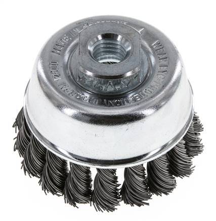Topfbürste 65 mm (M 14X2) Stahldraht 0,5 mm (18xGeflecht)