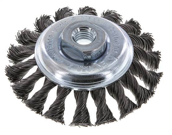 Kegelbürste Geflecht 100X12 mm ( M14X2) Stahldraht