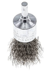 Enddrahtbürste 23 mm 6 mm Schaft Edelstahldraht 0,3 mm gewellt