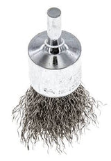 Enddrahtbürste 23 mm 6 mm Schaft Edelstahldraht 0,3 mm gewellt
