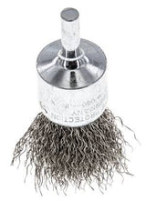 Enddrahtbürste 23 mm 6 mm Schaft Edelstahldraht 0,3 mm gewellt
