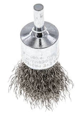 Enddrahtbürste 23 mm 6 mm Schaft Edelstahldraht 0,3 mm gewellt