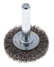 Rundbürste 30x6 mm 6 mm Schaft Stahldraht 0,2 mm geriffelt