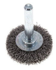 Rundbürste 30x6 mm 6 mm Schaft Stahldraht 0,2 mm geriffelt