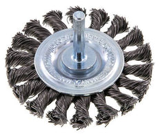 Rundbürste 75x12 mm 6 mm Schaft Stahldraht 0,5 mm 18xGeflecht