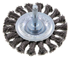 Rundbürste 75x12 mm 6 mm Schaft Stahldraht 0,5 mm 18xGeflecht