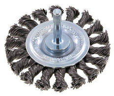 Rundbürste 75x12 mm 6 mm Schaft Stahldraht 0,5 mm 18xGeflecht