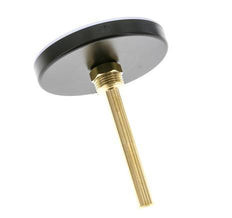 0 to +60°C Plastic Bimetallic Thermometer 100mm Cabinet 100mm Stem with Thermowell