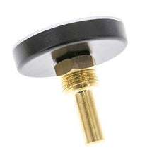 0 to +60°C Plastic Bimetallic Thermometer 63mm Cabinet 40mm Stem with Thermowell