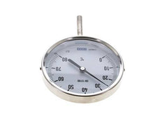 -20 bis +60°C Bimetall-Thermometer aus Edelstahl 100mm Gehäuse 100mm Schaftboden