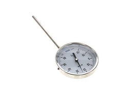 -20 bis +60°C Bimetall-Thermometer aus Edelstahl 100mm Gehäuse 160mm Schaftunterteil