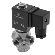Magnetventil TP-DB 1/4'' 3/2 Wege NO Edelstahl FKM 0-2bar 12V DC
