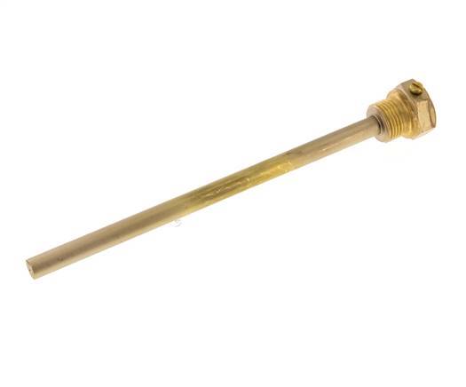 Kupferlegierung G 1/2 Zoll Bolzenbefestigung Tauchhülse für 200mm Schaft Max 160°C und 6 Stäbe