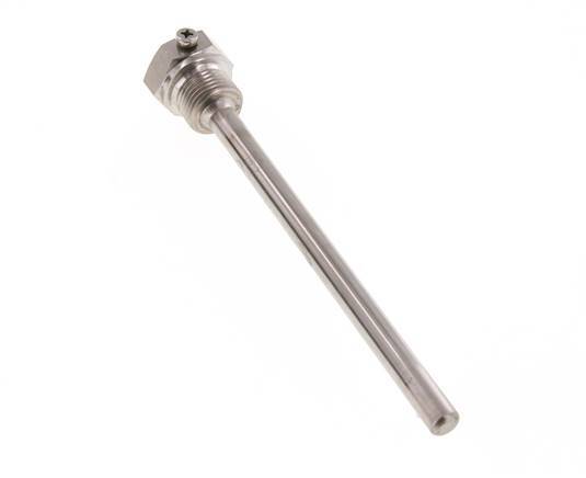 Schutzrohr aus Edelstahl G 1/2 Zoll mit Bolzenbefestigung für 160-mm-Schaft Max. 600°C und 25 bar
