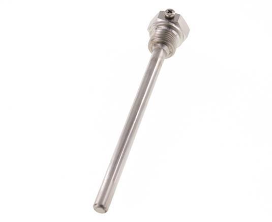 Schutzrohr aus Edelstahl G 1/2 Zoll mit Bolzenbefestigung für 160-mm-Schaft Max. 600°C und 25 bar