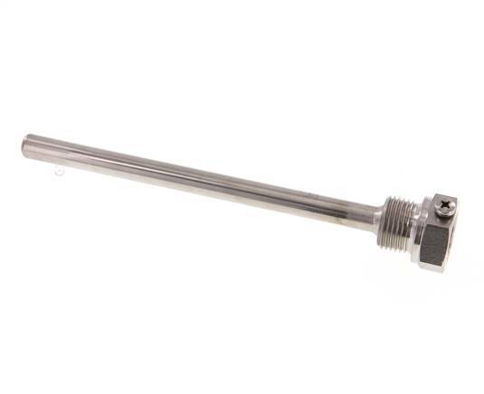 Schutzrohr aus Edelstahl G 1/2 Zoll mit Bolzenbefestigung für 160-mm-Schaft Max. 600°C und 25 bar