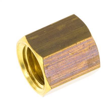 M8x1 x 4mm Brass Union nut for Compression fitting [10 Pieces]