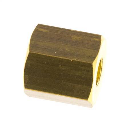 M8x1 x 4mm Brass Union nut for Compression fitting [10 Pieces]
