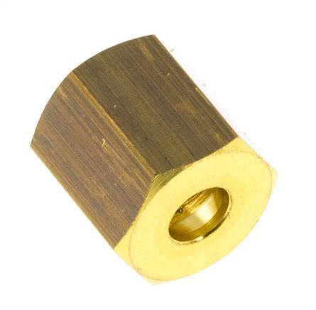 M8x1 x 4mm Brass Union nut for Compression fitting [10 Pieces]