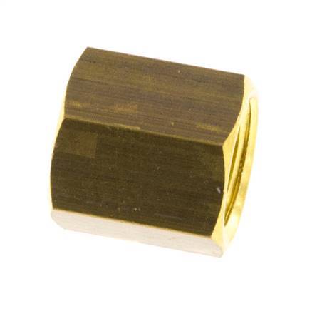 M8x1 x 4mm Brass Union nut for Compression fitting [10 Pieces]