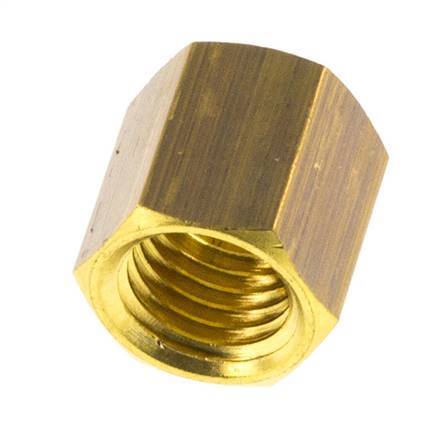 M8x1 x 4mm Brass Union nut for Compression fitting [10 Pieces]