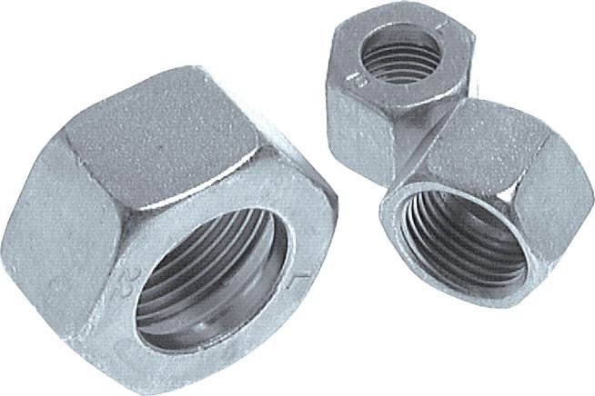 M12x1 x 8LL Zinc plated Steel Union nut for Cutting ring [20 Pieces]