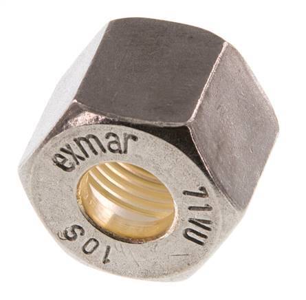 M18x1,5 x 10S Überwurfmutter aus Edelstahl für Druckring