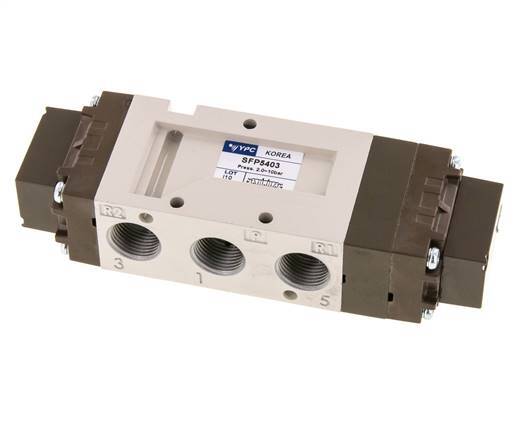 5/3 G3/8'' (G1/8'') Abgas-Center-Luftpilotventil 2-10bar/28-140psi YPC