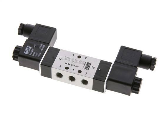5/3 G1/8'' Auspuff-Mittelmagnetventil 230V AC 3-10bar/42-140psi Airtec