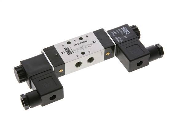 5/3 G1/8'' Auspuff-Mittelmagnetventil 230V AC 3-10bar/42-140psi Airtec